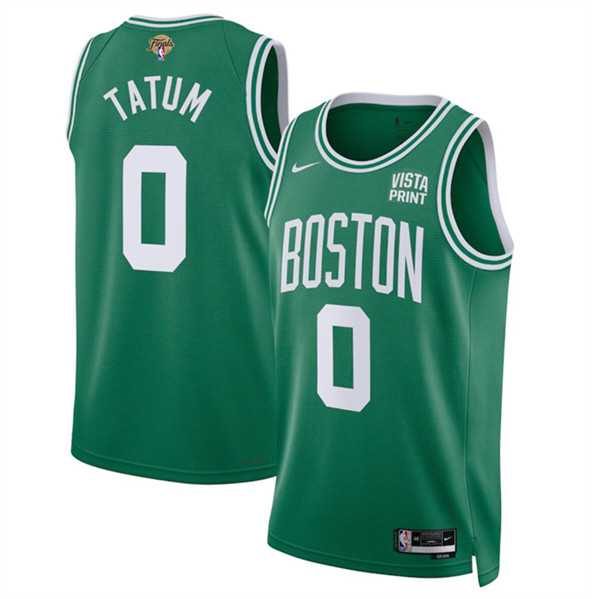 Men%27s Boston Celtics #0 Jayson Tatum Kelly Green 2024 Finals Icon Edition Stitched Basketball Jersey Dzhi->boston celtics->NBA Jersey